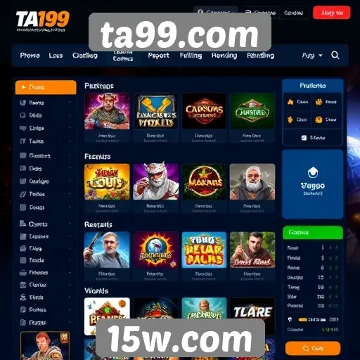Interface do usuário no ta99.com é intuitiva